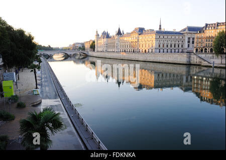 Frankreich Paris - 15.08.2013 - leer / Ile-de-France (Region) / Paris - La Conciergerie (ehemaliger Palast der Justiz und Strafvollzug) Stockfoto