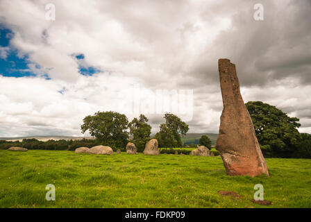 Lange Meg und ihre Töchter, Cumbria, England Stockfoto