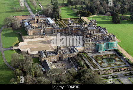 Luftaufnahme von Blenheim Palace in Oxfordshire, Vereinigtes Königreich Stockfoto