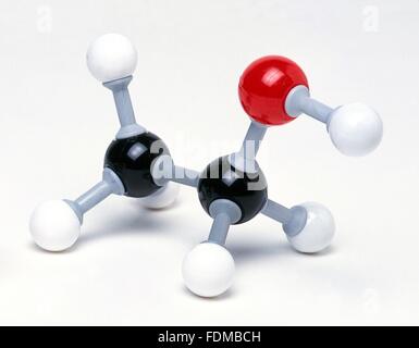 Modell von Ethanol (C2H5OH) Molekül, close-up Stockfoto