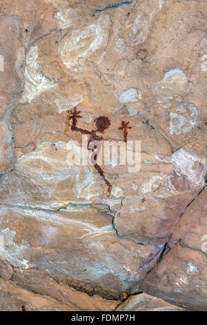 Felszeichnungen von wild und geometrischen Tradition - archäologische Seite Nest Geier Stockfoto