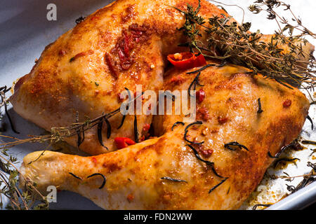 Paprika Huhn Chilischote Hähnchen Beine Huhn Beine knusprig gewürzte Gewürzen leichte Gerichte gesunden Lebensstil Trend trendige Trendy m Stockfoto