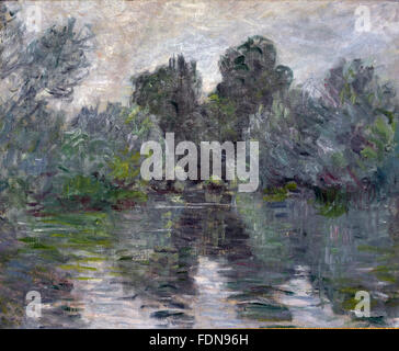 Ein Arm der Seine in der Nähe von Vetheuil. Gemalt von seinem Studio Boot Claude Monet (1840-1926) Frankreich Französisch Stockfoto