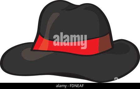 Vektor-Fedora-Hut isoliert auf weiss Stock Vektor