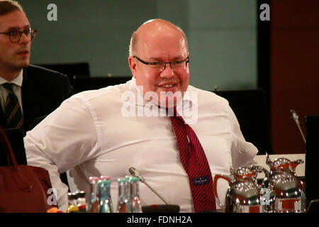 Peter Altmaier - Treffen der dt. Bundeskanzlerin Mit Den Ministerpraesidenten der Bundeslaender, Bundeskanzleramt, 28. Januar 20 Stockfoto