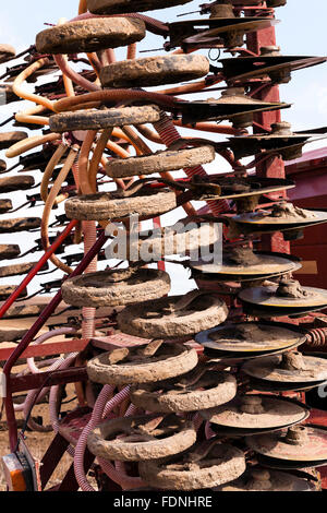 Traktor Räder für die Bepflanzung Stockfoto