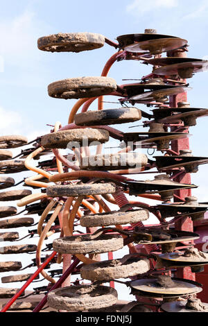 Traktor Räder für die Bepflanzung Stockfoto