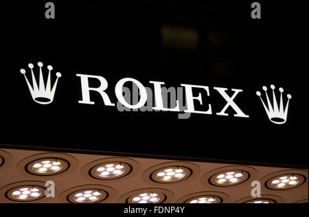 Markenname: "Rolex", Berlin. Stockfoto