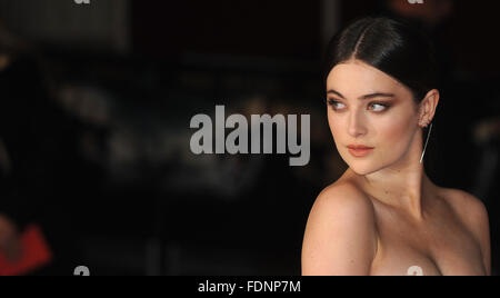 London, UK. 1. Februar 2016. Millie Brady besucht die Europäische Premiere von "Stolz und Vorurteil und Zombies" VUE Kino Leciester Square. Bildnachweis: Ferdaus Shamim/ZUMA Draht/Alamy Live-Nachrichten Stockfoto