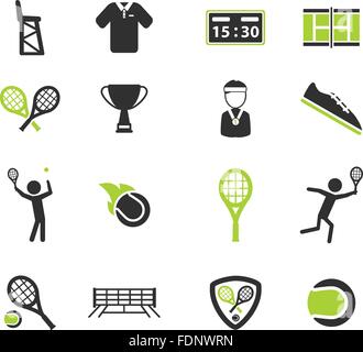 Tennis einfach Symbole Stock Vektor