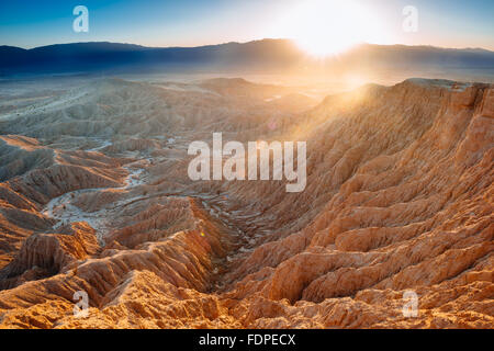 Die Aussicht von der Schrift Punkt in Anza-Borrego Desert State Park, Kalifornien Stockfoto