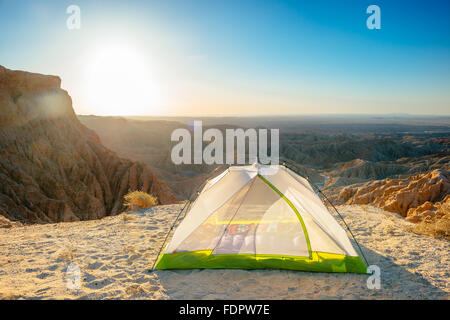 Camping an der Schrift Punkt in Anza-Borrego Desert State Park, Kalifornien Stockfoto