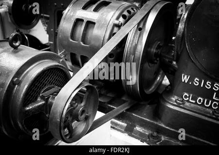 Maschinen auf dem Display an Bradford Industrial Museum, Bradford, West Yorkshire, Großbritannien Stockfoto