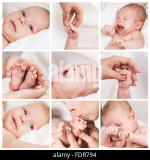 Neues Baby geboren-Zusammensetzung Stockfoto