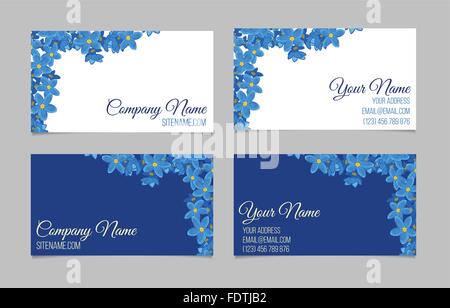 Floral Business-Karten-set Stock Vektor