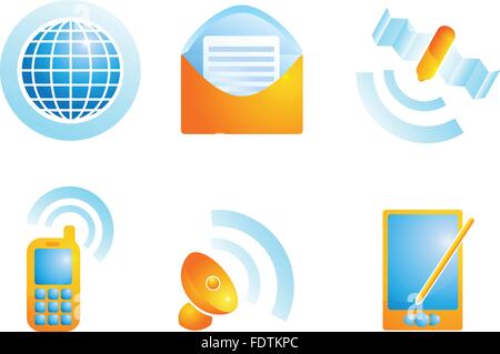 Verbindungs-Web-icons Stock Vektor