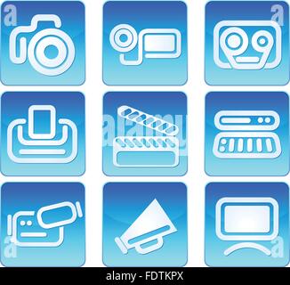 Foto video icons Stock Vektor