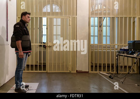 Berlin, Deutschland, Registrierung der Flüchtlinge Stockfoto