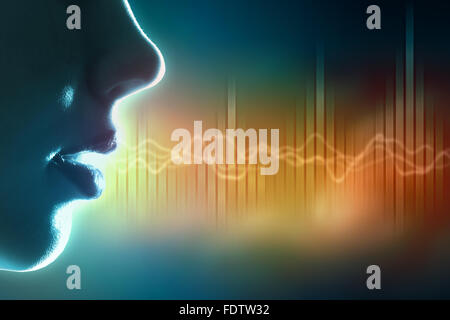 Equalizer Schallwelle Hintergrunddesign. Farbe Abbildung. Stockfoto