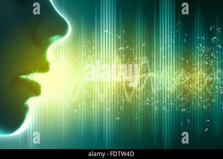 Equalizer Schallwelle Hintergrunddesign. Farbe Abbildung. Stockfoto