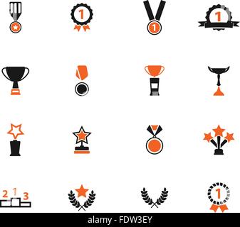 Medaillen und Tropheys einfach Symbole Stock Vektor