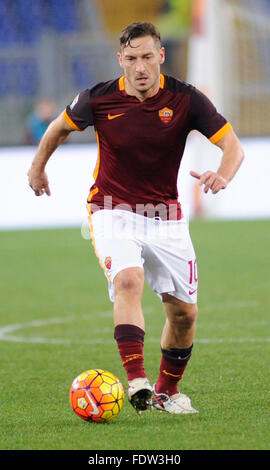 Stadion Olimpico, Rom, Italien. 30. Januar 2016. Serie A-Fußball-Liga. AS Rom gegen Frosinone. Francesco Totti im Einsatz © Action Plus Sport/Alamy Live News Stockfoto