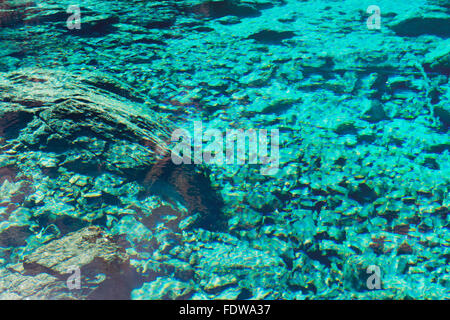 Fünf-farbigen Schwimmbad, Jiuzhaigou Nationalpark, Provinz Sichuan, China, UNESCO-Weltkulturerbe Stockfoto