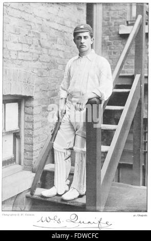 WARWICKSHIRE CRICKET: WG QUAIFE - Schlagmann, antique print 1896 Stockfoto