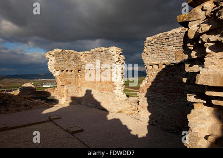 Tiebas Burg, Navarra. Spanien Stockfoto