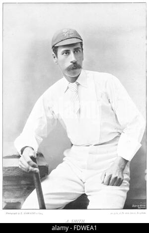 LANCASHIRE CRICKET: Ein SMITH-Allrounder, antiken Druck 1896 Stockfoto