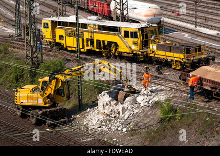 DEU, Deutschland, Ruhrgebiet, Hagen, Gleisbau im Stadtteil Vorhalle. Stockfoto