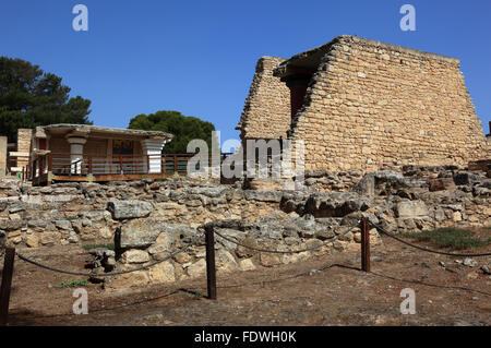 Kreta, Knossos, Palast Komplex der Minoer, Teil der Anordnung in der südlichen Prophylaeum Stockfoto