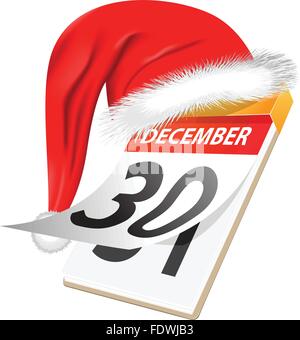 31. Dezember Neujahr Kalender Stock Vektor