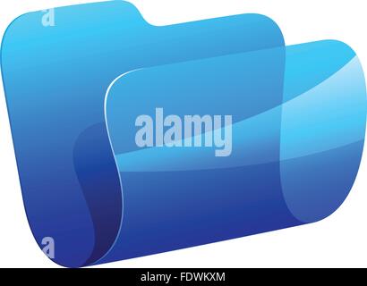 Blaue Ordner-Symbol Stock Vektor