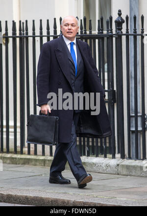 Iain Duncan Smith, Staatssekretär für Arbeit und Renten, kommt an Nummer 10 Downing Street nach einer Kabinettssitzung Stockfoto