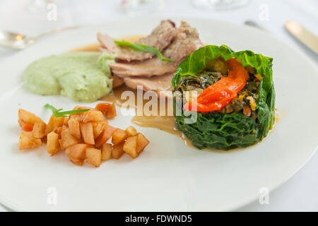 Low fat Gourmet-Sommer-Fleischgericht Stockfoto