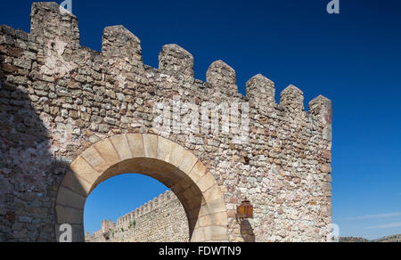 Siguenza, Spanien Detail des Castillo de Sigueenza Stockfoto