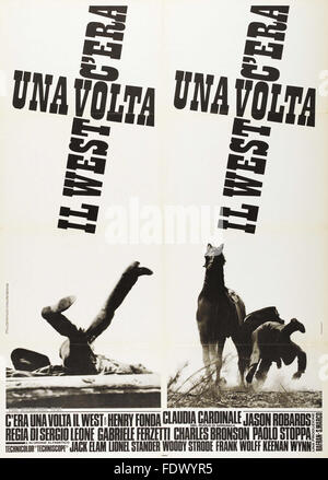 Once Upon a Time in den Westen - italienische Filmplakat Stockfoto