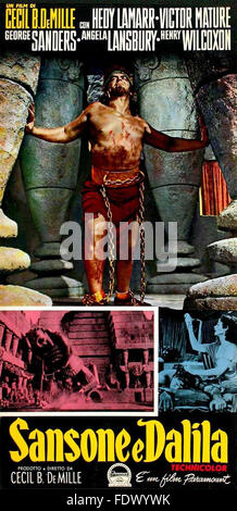 Samson und Delilah (1949) - italienische Filmplakat Stockfoto