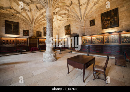 Portugal, Lissabon, Schatzkammer der Kirche von Santa Maria an das Hieronymus-Kloster Stockfoto