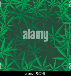 Grüne Cannabis Blätter Hintergrund Stock Vektor
