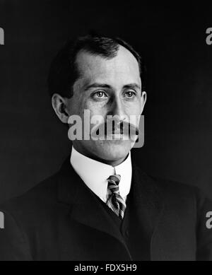 Orville Wright, einer der wegweisenden Wright Brüder, im Alter von 34 im Jahr 1905 Stockfoto