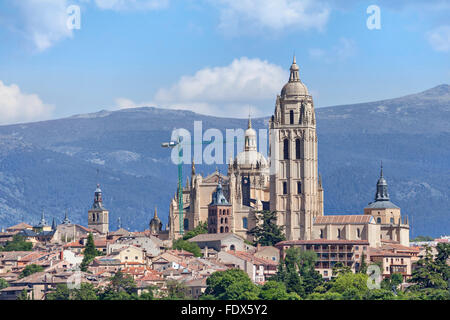 Catedral de Santa Maria de Segovia in der historischen Stadt Segovia in Castilla y Leon, Spanien Stockfoto