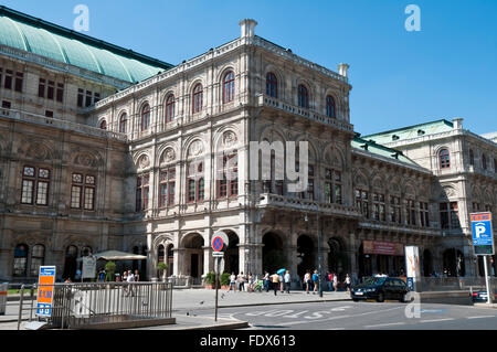 Wiener Staatsoper, die Wiener Staatsoper in Wien, Österreich Stockfoto