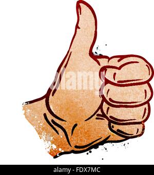 Hand Daumen Geste. Vektor-illustration Stock Vektor