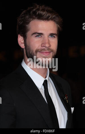 London, UK, 5. November 2015: Liam Hemsworth besucht The Hunger Games: Mockingjay - Teil2 - UK-Film-Premiere in London Stockfoto