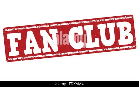 Fan-Club-Grunge-Stempel auf weißem Hintergrund, Vektor-illustration Stock Vektor