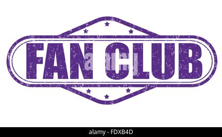 Fan-Club-Grunge-Stempel auf weißem Hintergrund, Vektor-illustration Stock Vektor