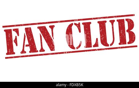 Fan-Club-Grunge-Stempel auf weißem Hintergrund, Vektor-illustration Stock Vektor