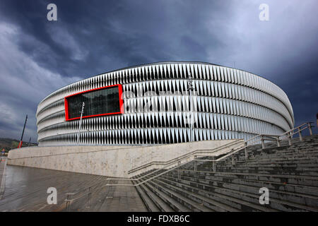 Das legendäre "San Mames" Stadion, "zu Hause" Fußballmannschaft Athletic Bilbao, Bilbao, Baskenland (Pais Vasco), Spanien. Stockfoto